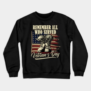 Veterans Day Remembrance Crewneck Sweatshirt